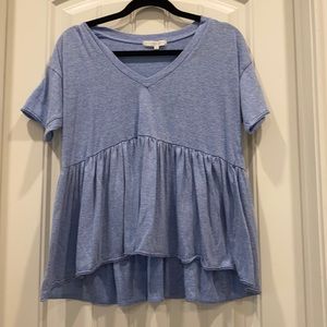 light blue urban outfitters babydoll top
